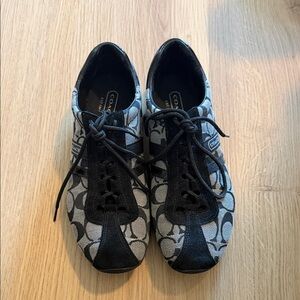 Coach Monogram Black and Gray Sneakers